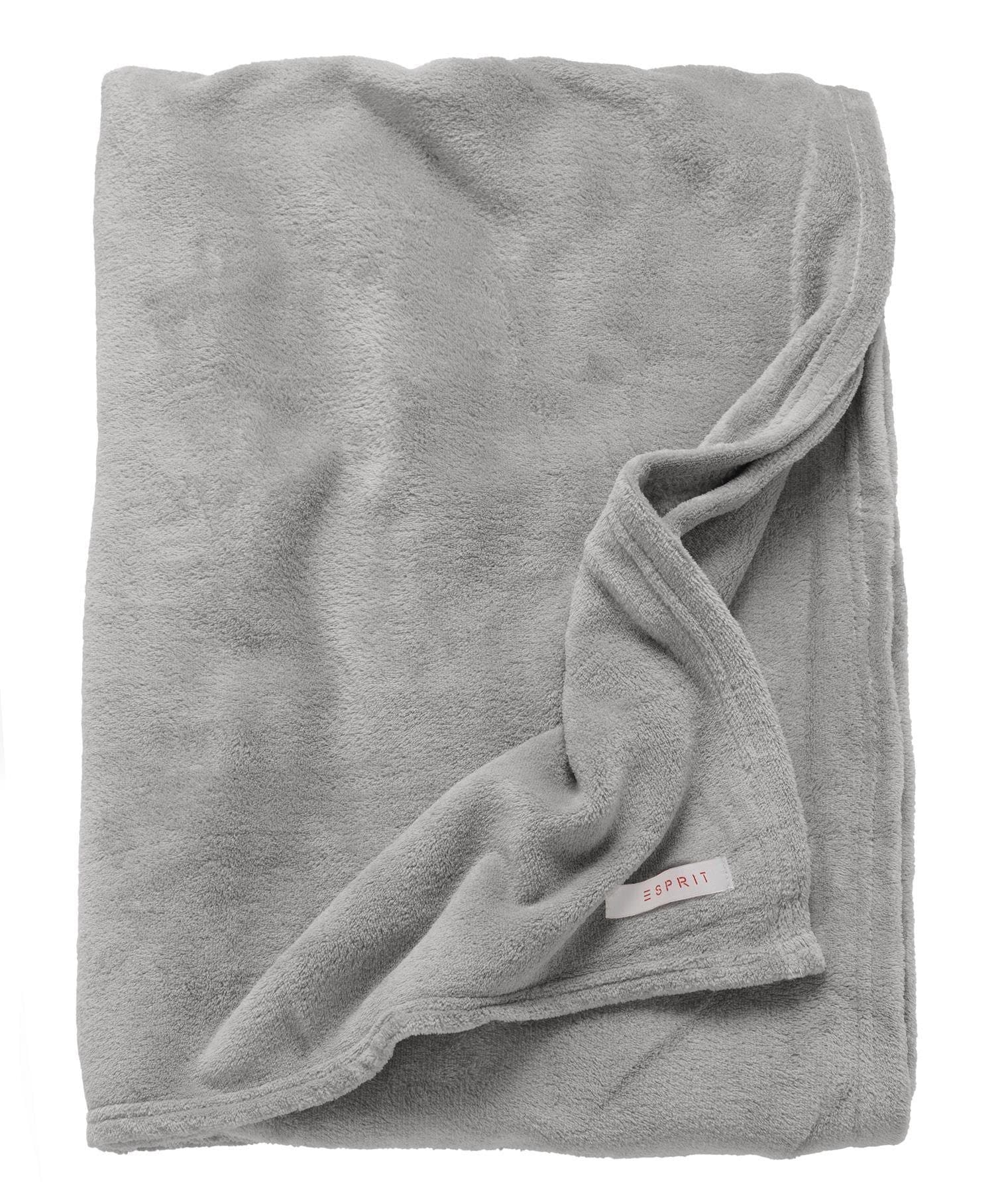 ESPRIT Wohndecke Mellows Kuscheldecke Super Soft Grau Polyester