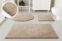 Moderner Badteppich aus Baumwolle in beige Bild 2