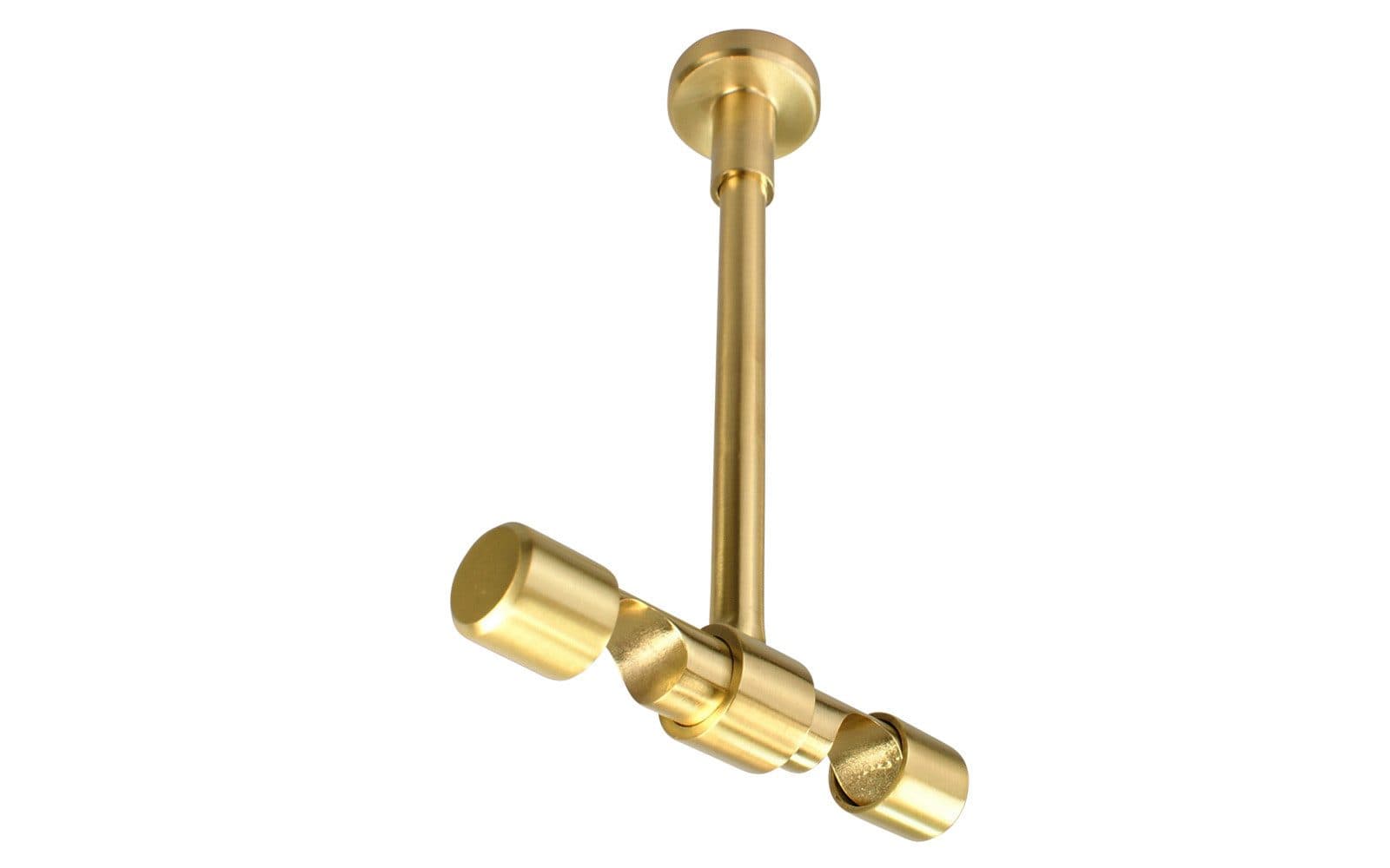 iso-design Deckenträger 2-läufig für Gardinenstangen 20 mm Gold Metall - Bild 2