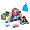relaxdays Bunte Bausteine Set 108-tlg. Holzspielzeug Bild 2