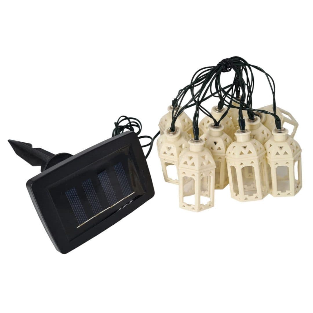 abc HOME LED-Lichterkette Laternen Solarpanel Lichtsensor 325 cm