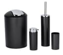 WENKO Badaccessoire-Set Calvo Schwarz Matt Kunststoff Bild 2