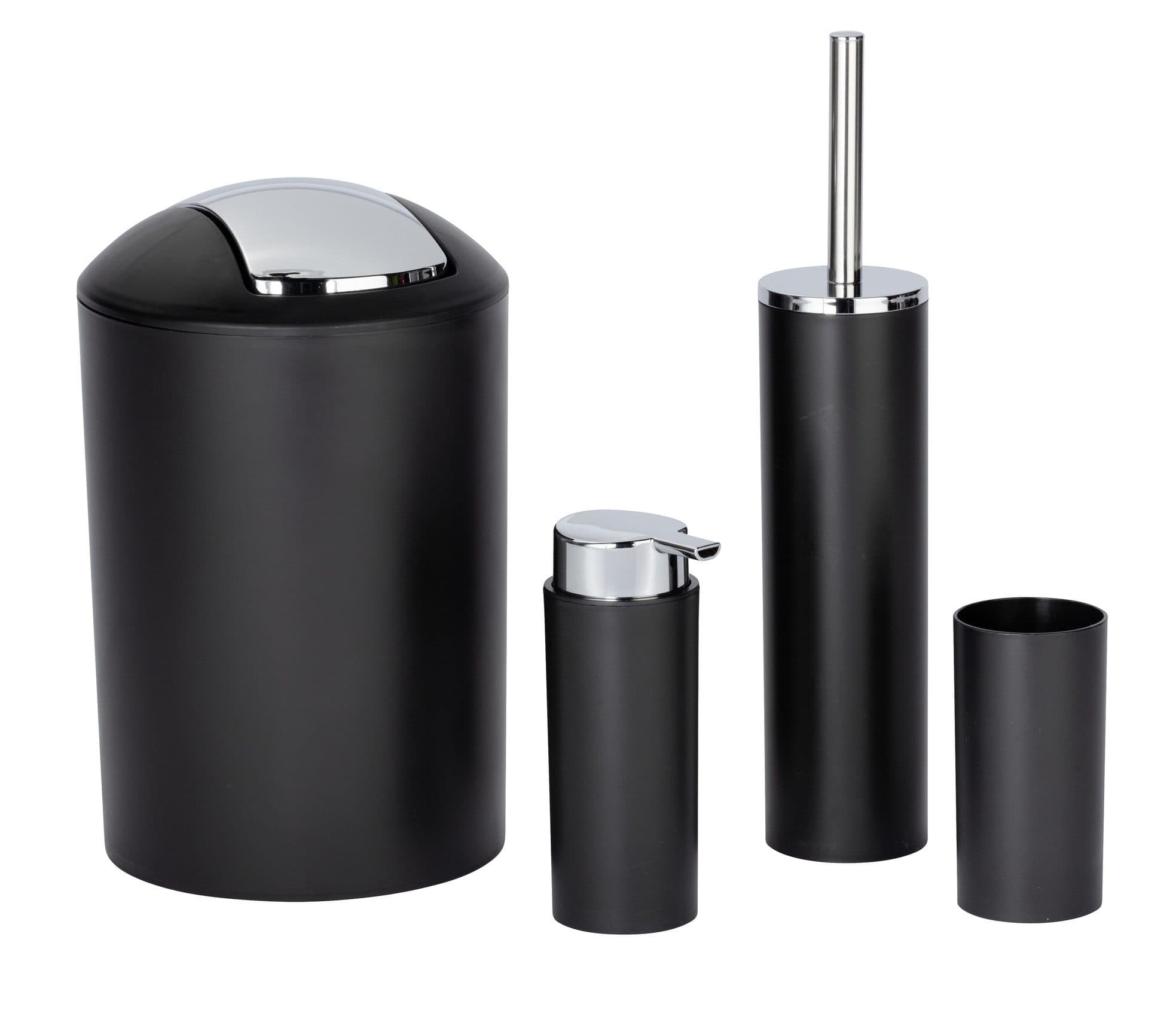 WENKO Badaccessoire-Set Calvo Schwarz Matt Kunststoff - Bild 2