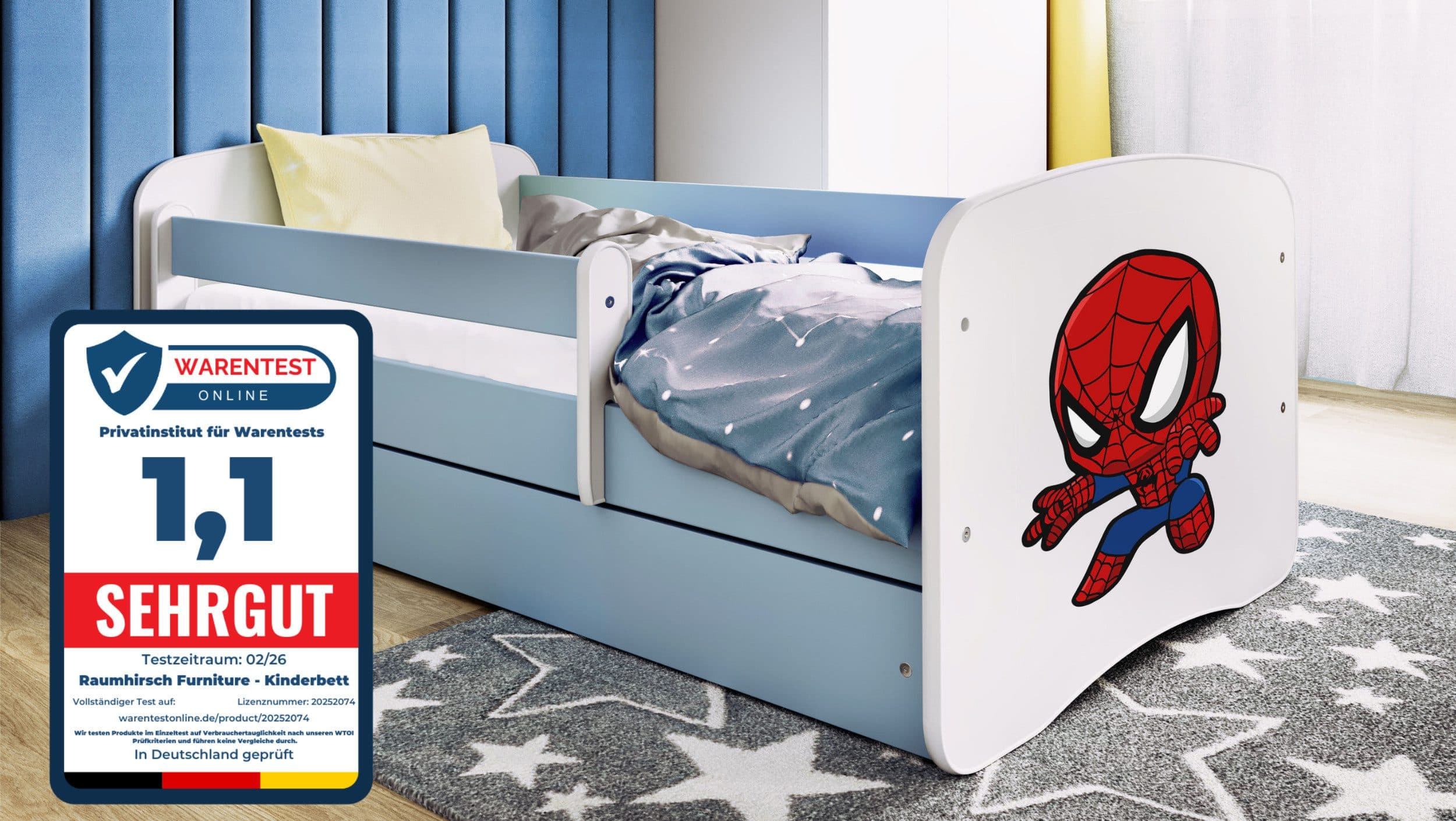 Raumhirsch Kinderbett Blau mit Matratze & Schublade - Bild 2