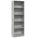 vidaXL Bücherregal Betongrau Holzwerkstoff Bild 2