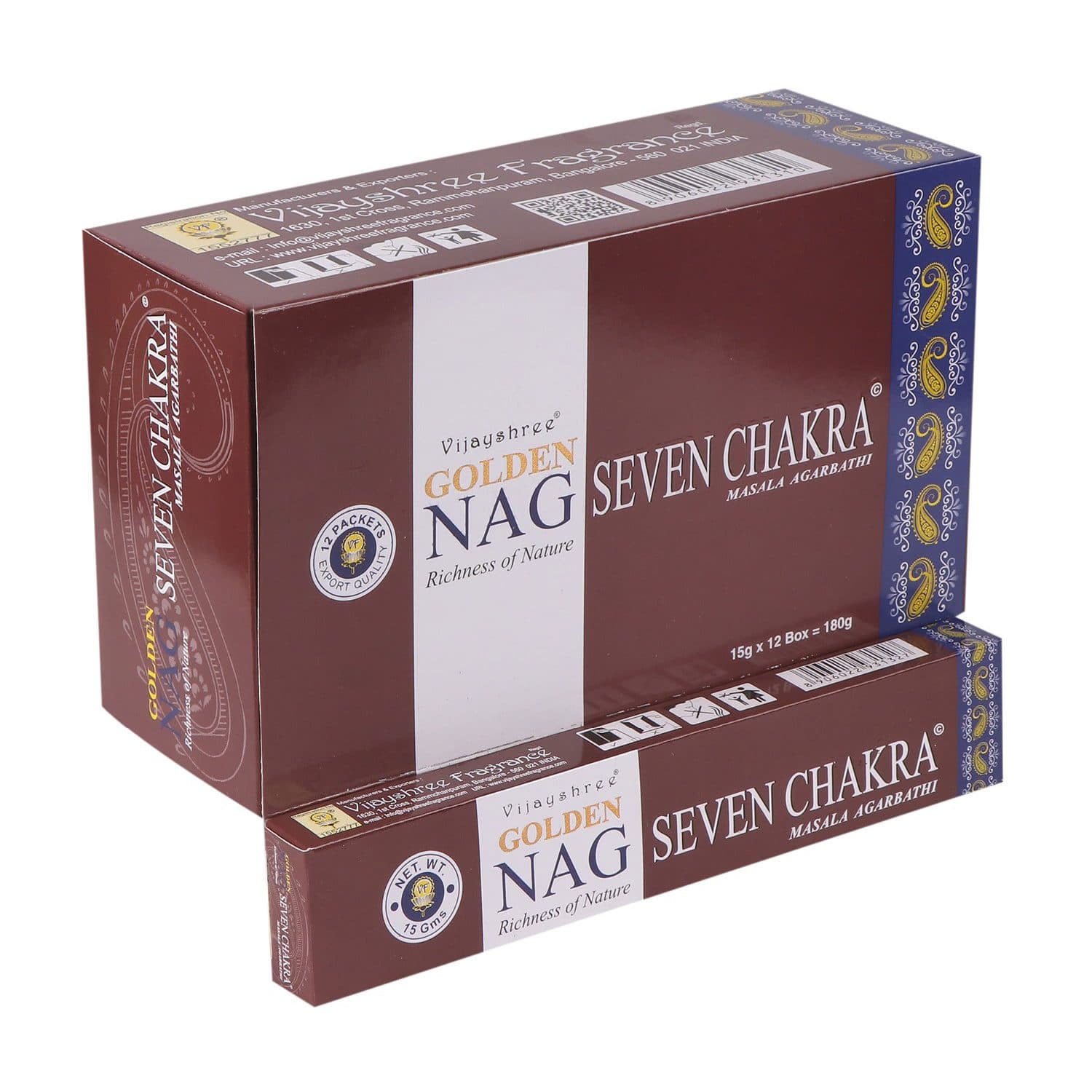 Vijayshree Räucherstäbchen Golden Nag 7 Chakra 15gr.