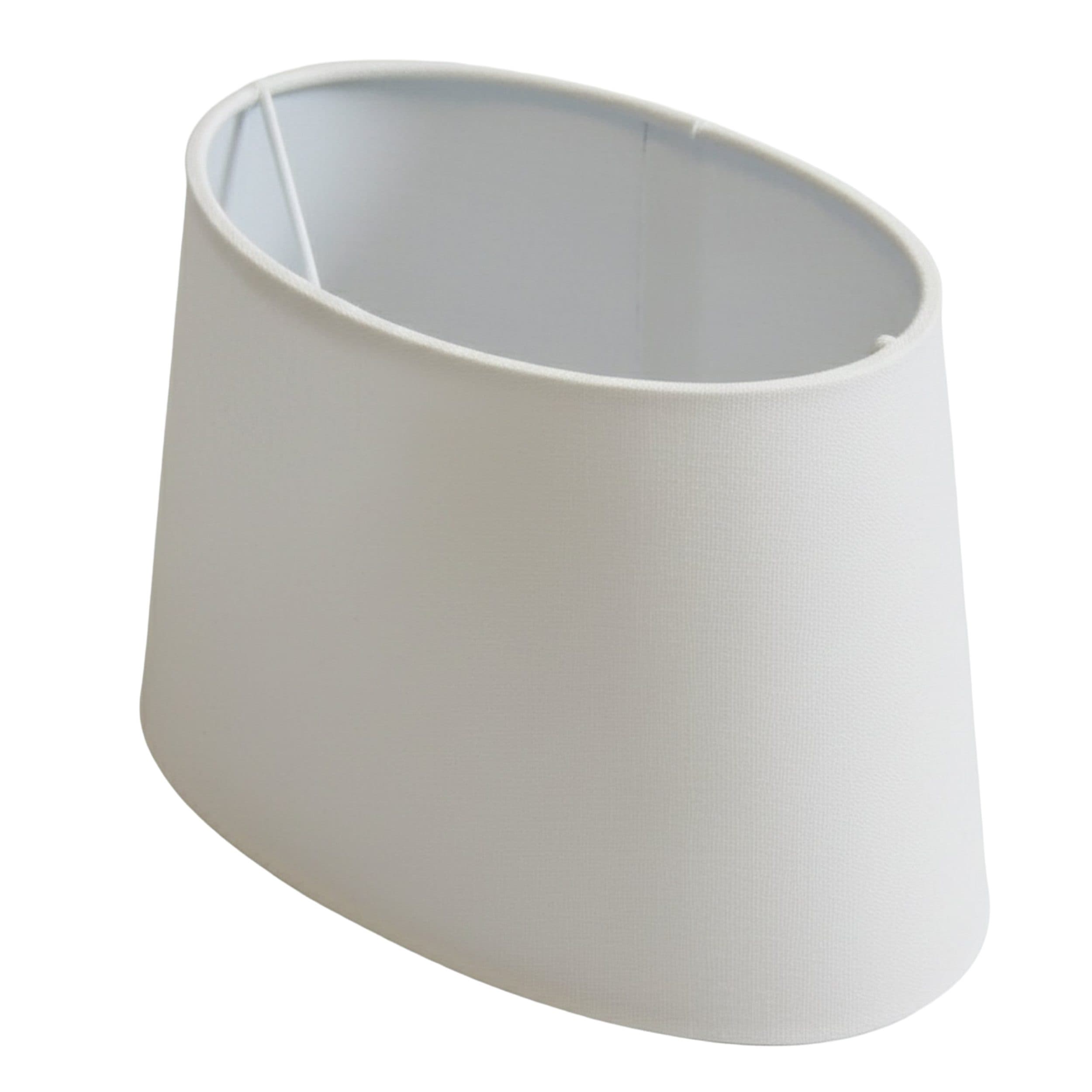 B&S Lampenschirm Oval Velvet Weiß