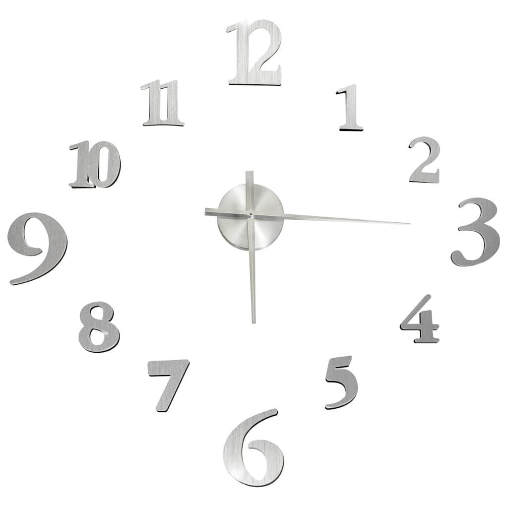 vidaXL 3D-Wanduhr Modernes Design Silber 100 cm XXL - Bild 2
