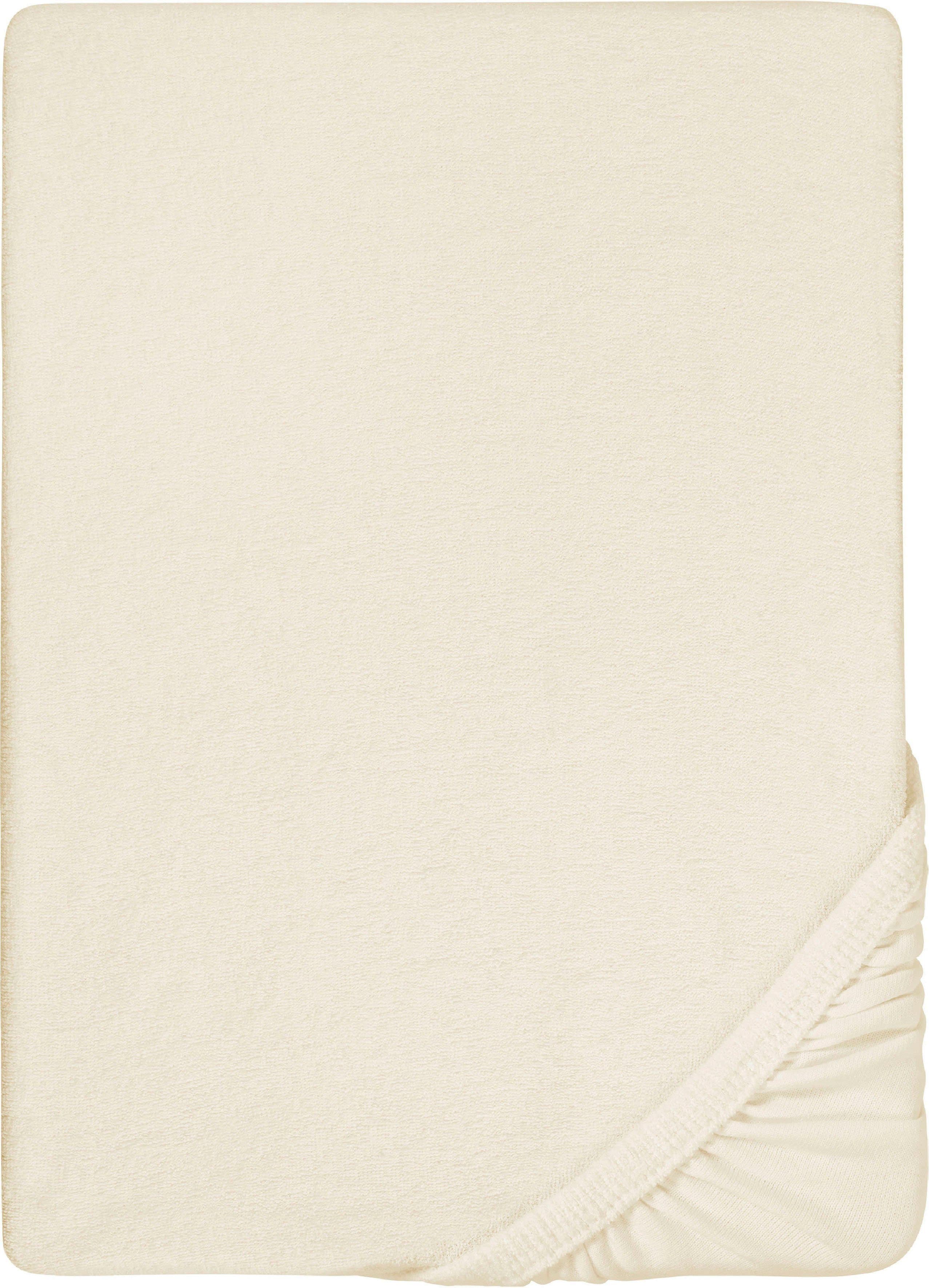 Biberna Spannbettlaken Pepe Frottee Beige Rundum-Gummizug - Bild 2