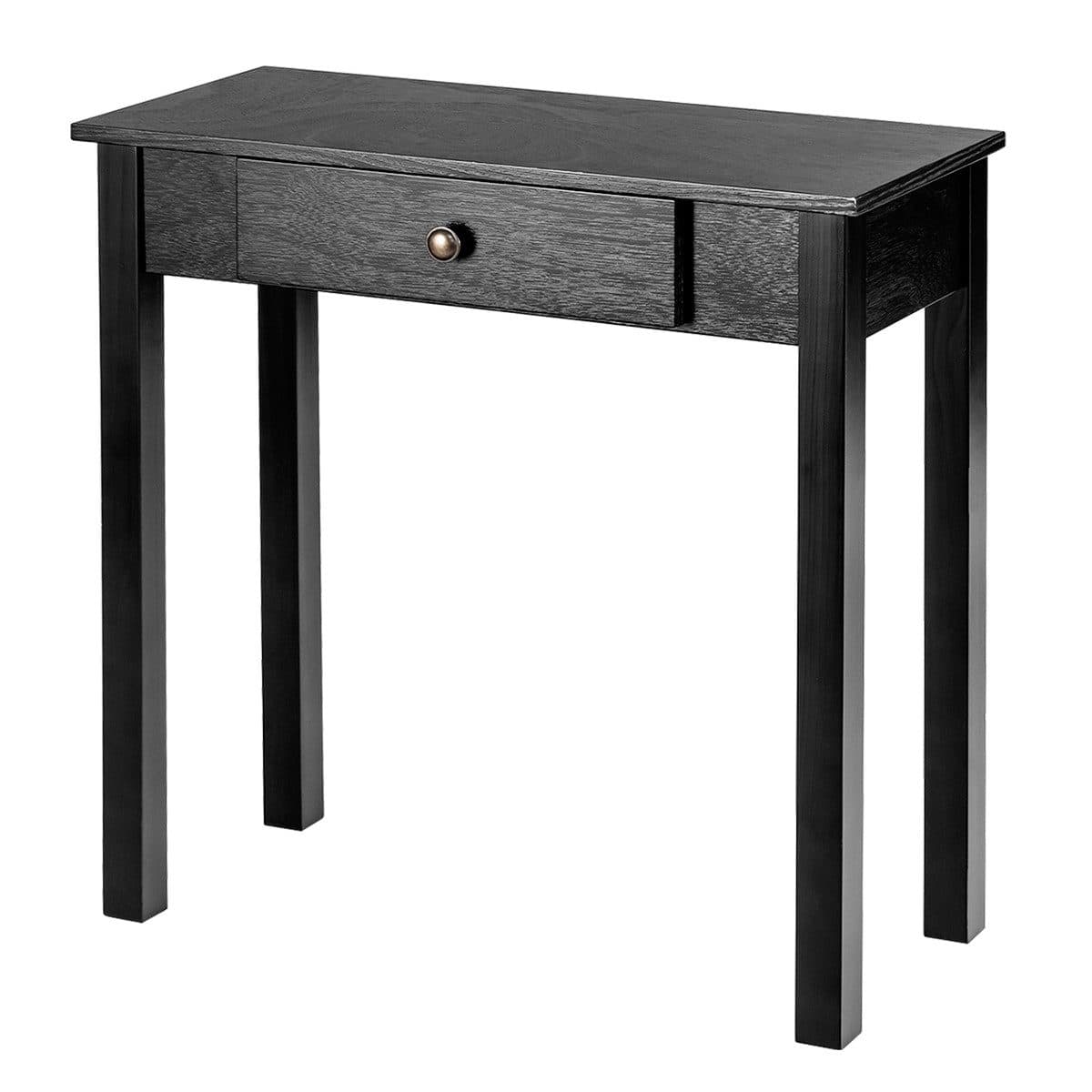 KOMFOTTEU Konsolentisch Schmaler Flurtisch mit Schublade Schwarz - Bild 2
