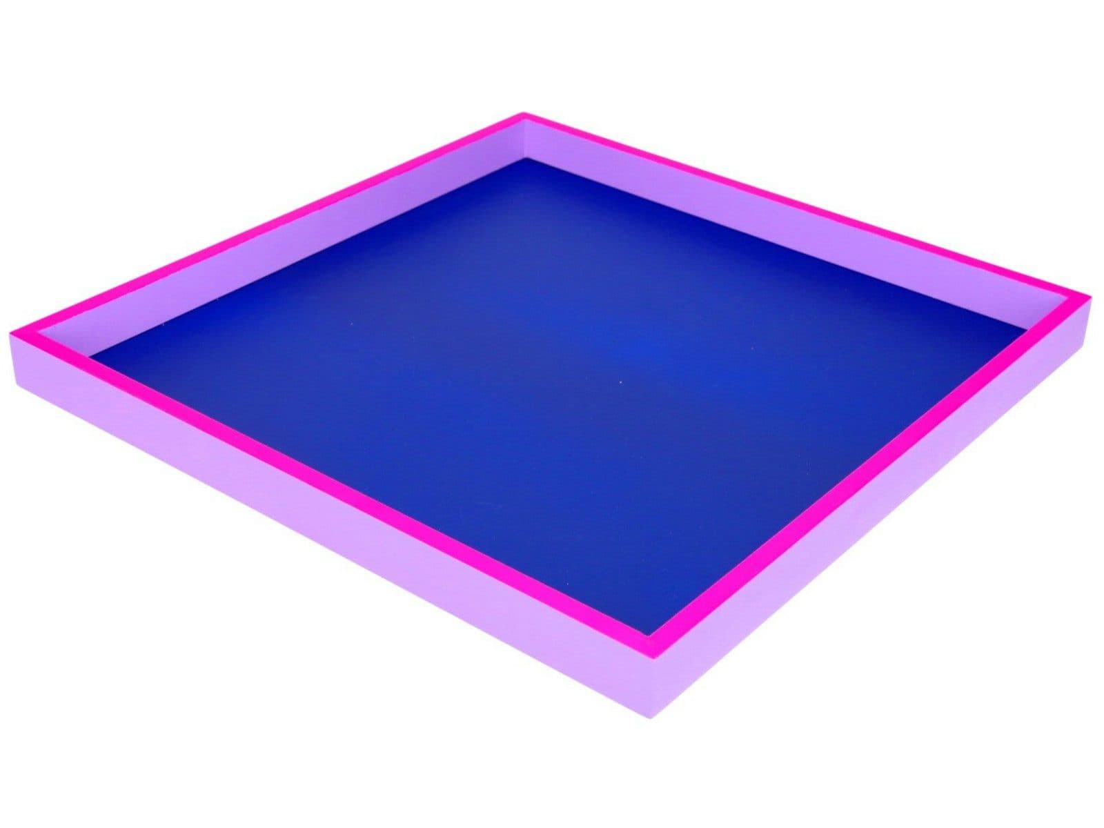 Giftcompany Dekotablett Neo quadratisch 32cm dunkelblau/neon lila - Bild 2