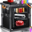 KESSER Faltbarer Campingschrank mit Aluminiumgestell Schwarz Bild 2