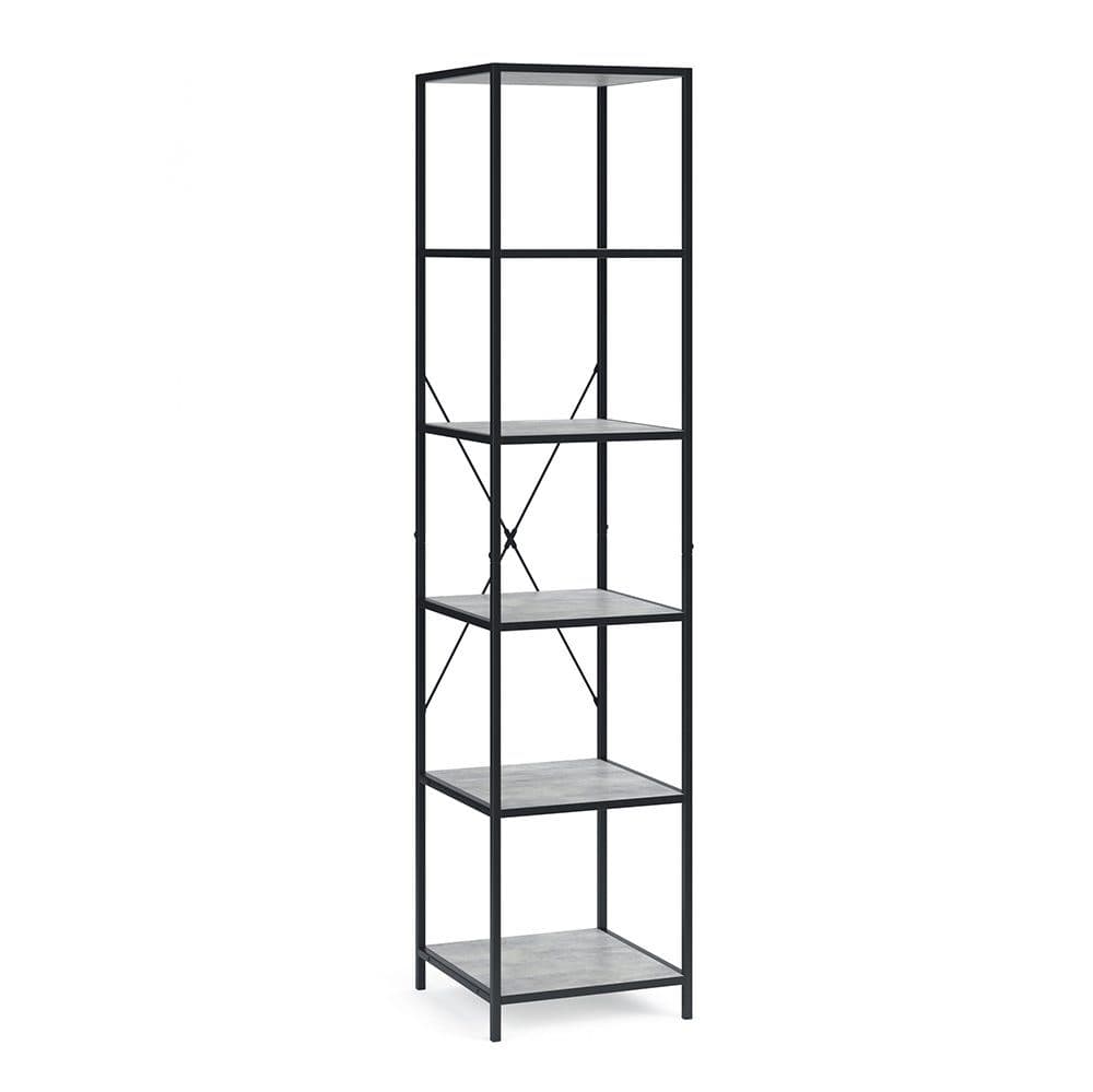 Vicco Raumteilerregal Fyrk Beton Schwarz 40 x 174 cm