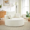 REDOM Relaxsessel Chenille Beige mit Relaxfunktion Bild 2
