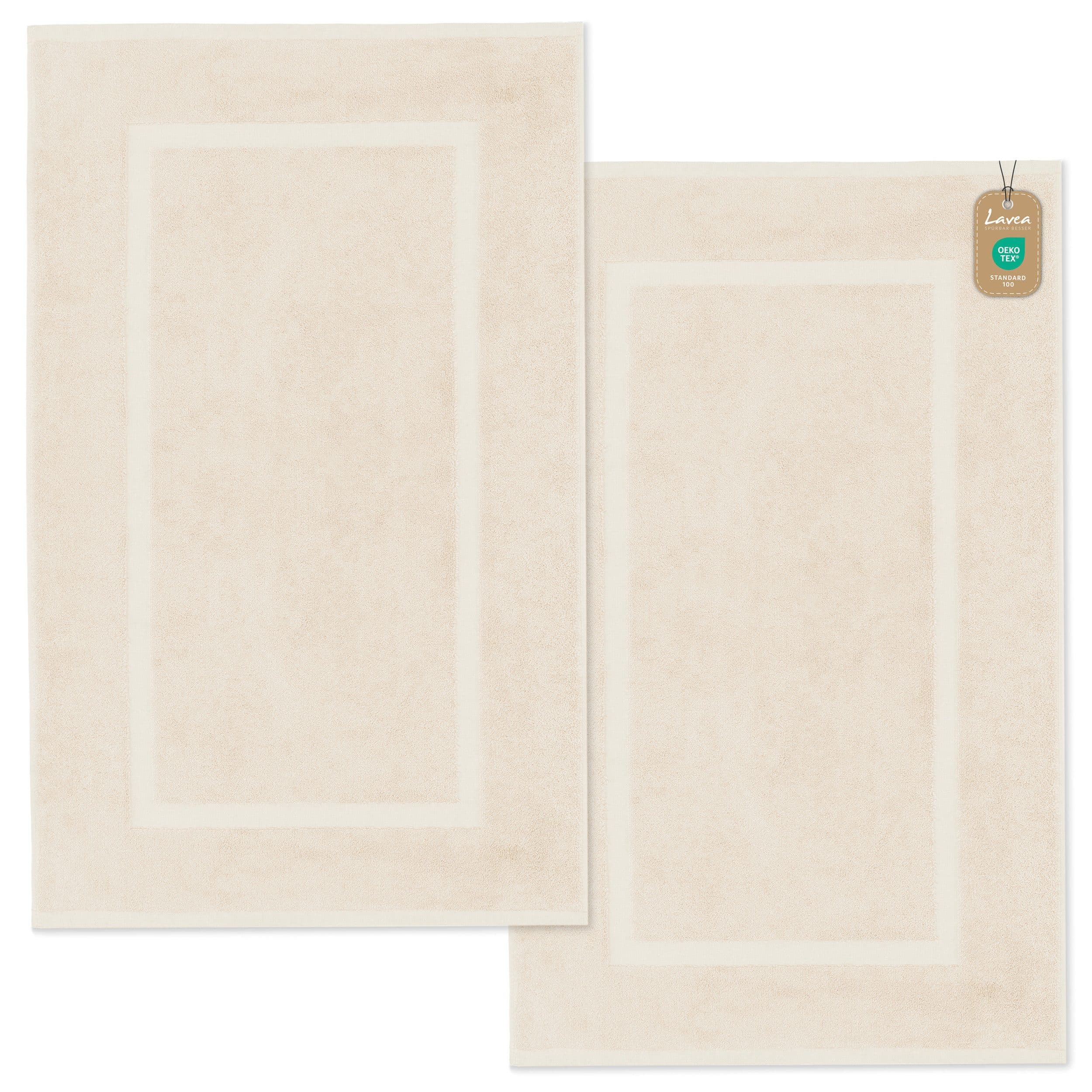 Lavea Badematte Elena-Frottierserie 50x80 cm, 100% Baumwolle, 500 g/m² Frottier, weich & saugstark, pflegeleicht - Bild 2