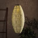 Lights4fun LED Laterne Tyvek Solar Lampion Grün Oval Bild 2
