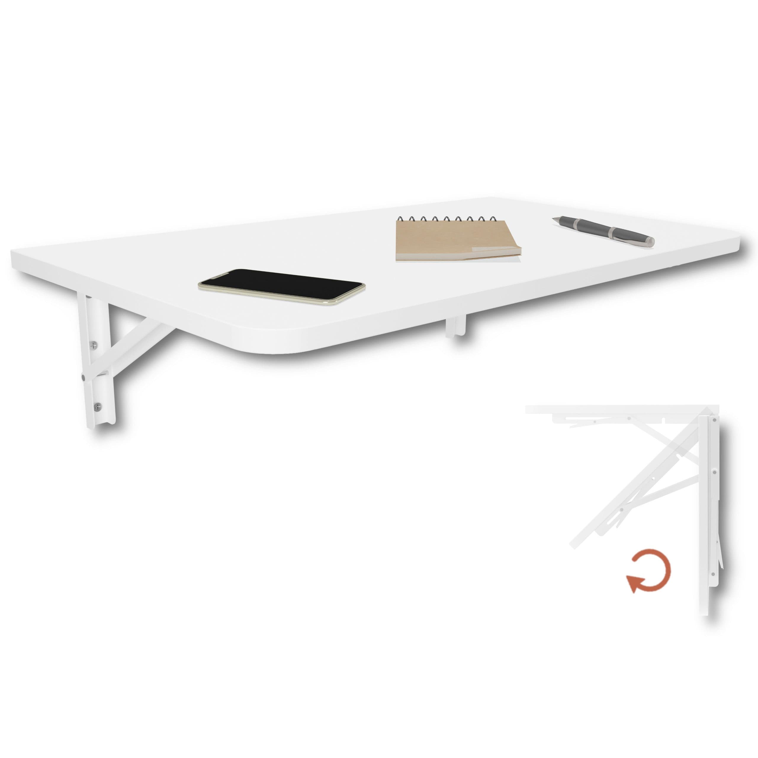 KDR Produktgestaltung Klapptisch 70x40 Wandklapptisch Weiß - Bild 2