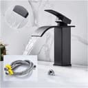 Mutig Waschtischarmatur Wasserfall Chrom Schwarz Bild 2
