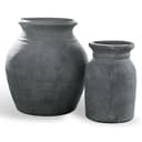 Mirabeau Tischvase 2er Set Molduc antikgrau Steingut Bild 2