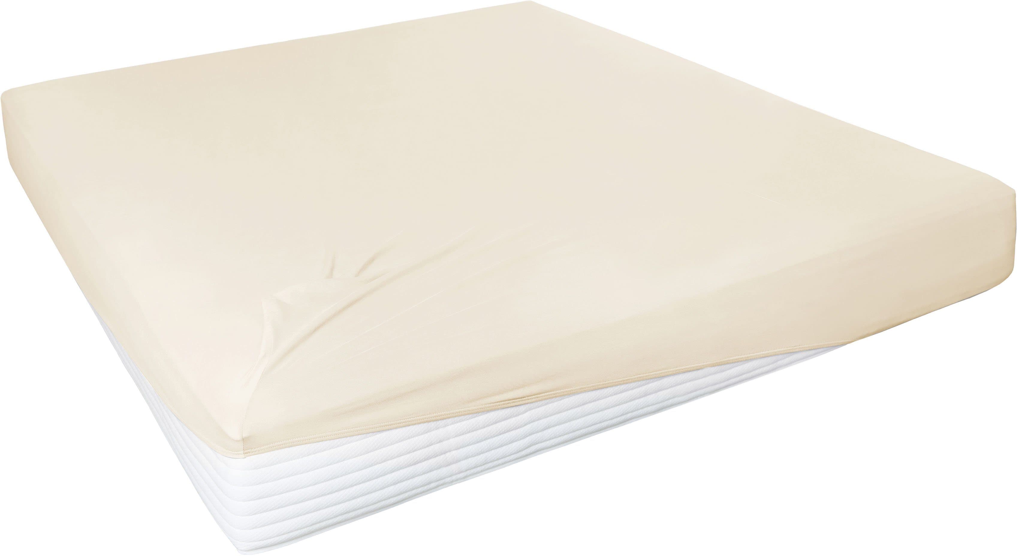 Primera Spannbettlaken Elasthan-Feinjersey Beige Jersey-Elasthan - Bild 2
