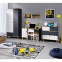 Lomadox Jugendzimmer-Set MARIBOR-132 4-tlg. Eiche Weiß Graphit Bild 2