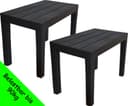 Progarden Gartentisch Kunststoff Anthrazit 2er Set UV-Beständig Bild 2