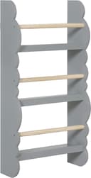 Woltu Kinderregal Wandregal Grau Helle Eiche Bücher-Organizer Bild 2