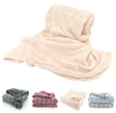 heimtexland Wohndecke Soft Flanell Kuscheldecke Creme Rautenmuster Bild 2