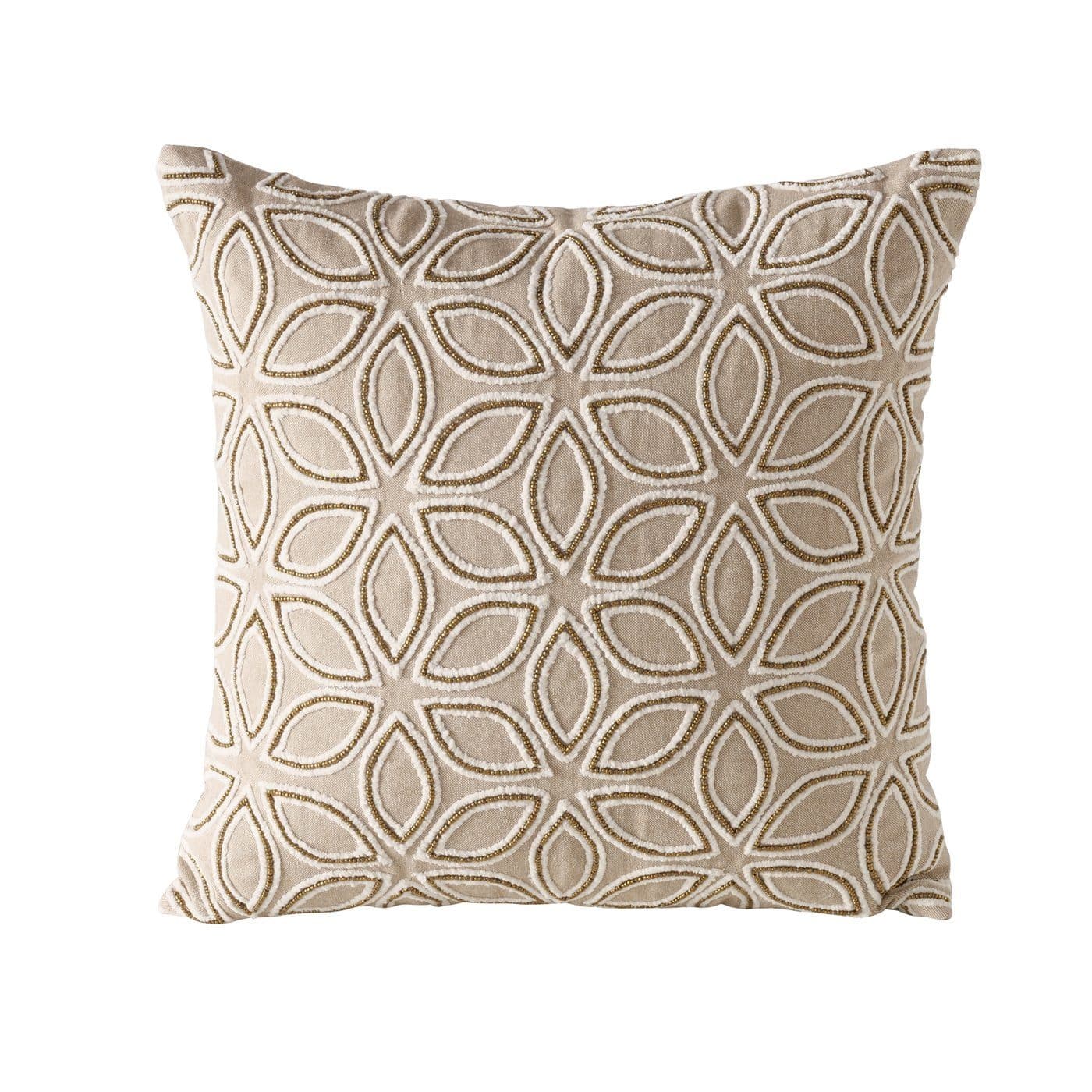 MF Dekokissen Aurelia Floral Beige 40x40 cm Stickdesign - Bild 2