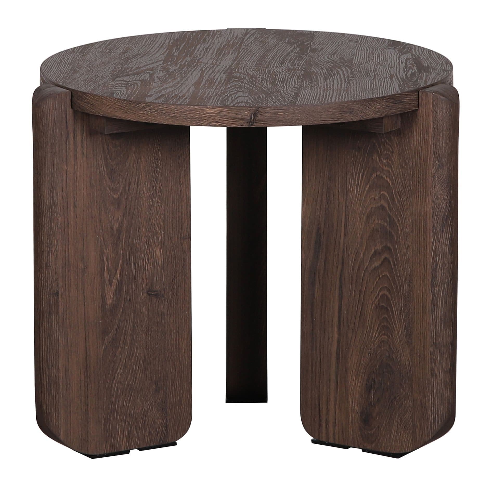 Selsey Couchtisch PREFFINES Wohnzimmertisch Beistelltisch Rund Holzoptik MDF - Bild 2