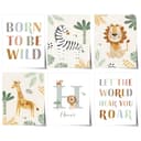 JUSTGOODMOOD Poster Premium Safari Dschungel Tiere Personalisiert Kinderzimmer Bild 2
