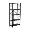 FOXSPORT Standregal mit Rollen 5 Ablagen 20 kg Traglast Küchenregal 72x37x163cm Bild 2
