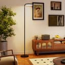 HOMCOM Stehlampe mit magnetischer Fernbedienung, Dimmfunktion, LED fest integriert, Schwarz Bild 2