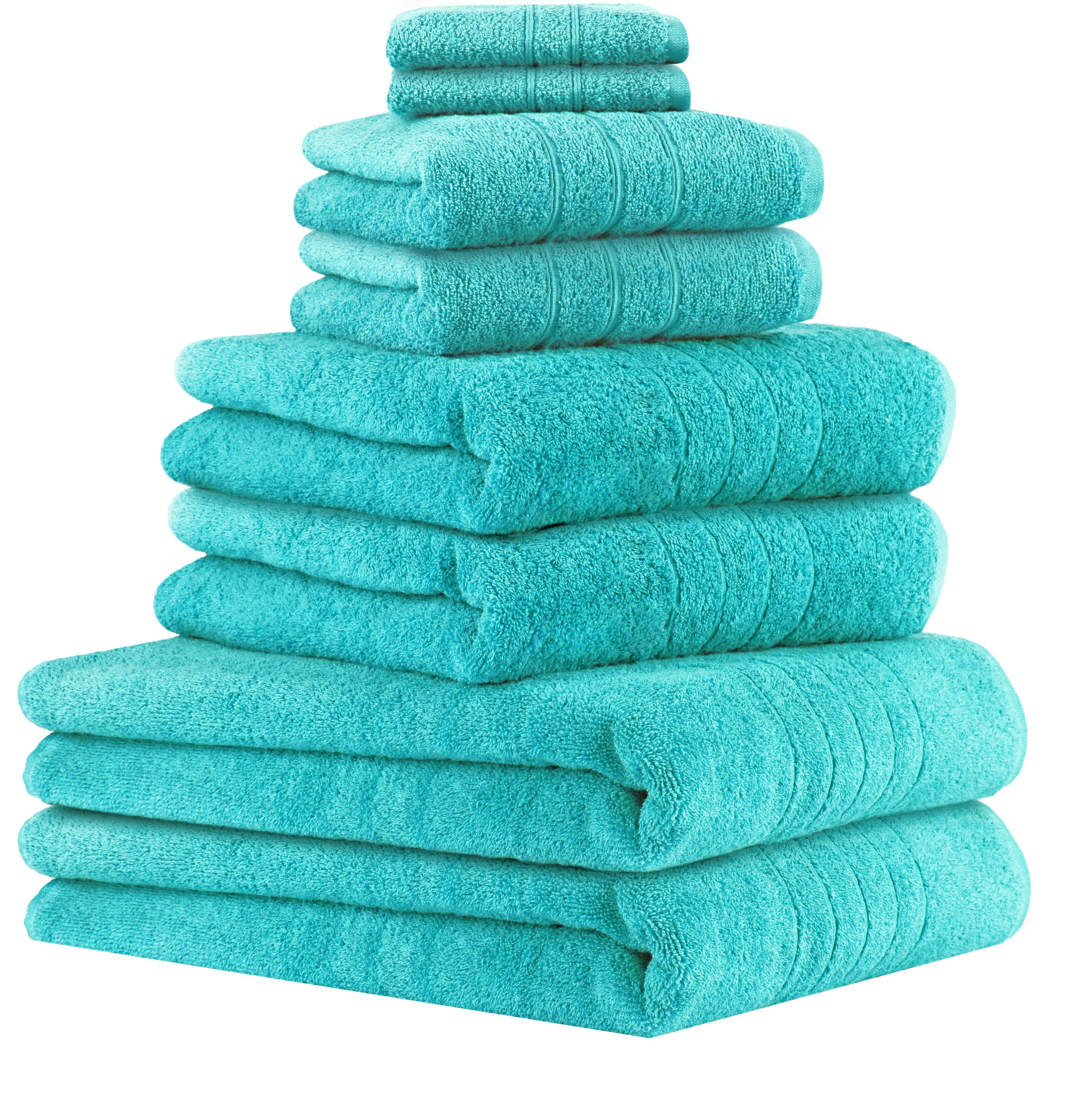 Betz Handtuch Set 8-Tlg. Deluxe 100% Baumwolle Türkis - Bild 2