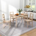 HOMCOM Essgruppe 5-teilig Massivholz Kiefer Natur Bild 2