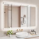 Dripex Badspiegel mit LED-Beleuchtung, dimmbar, Touch-Schalter, Antibeschlag Bild 2