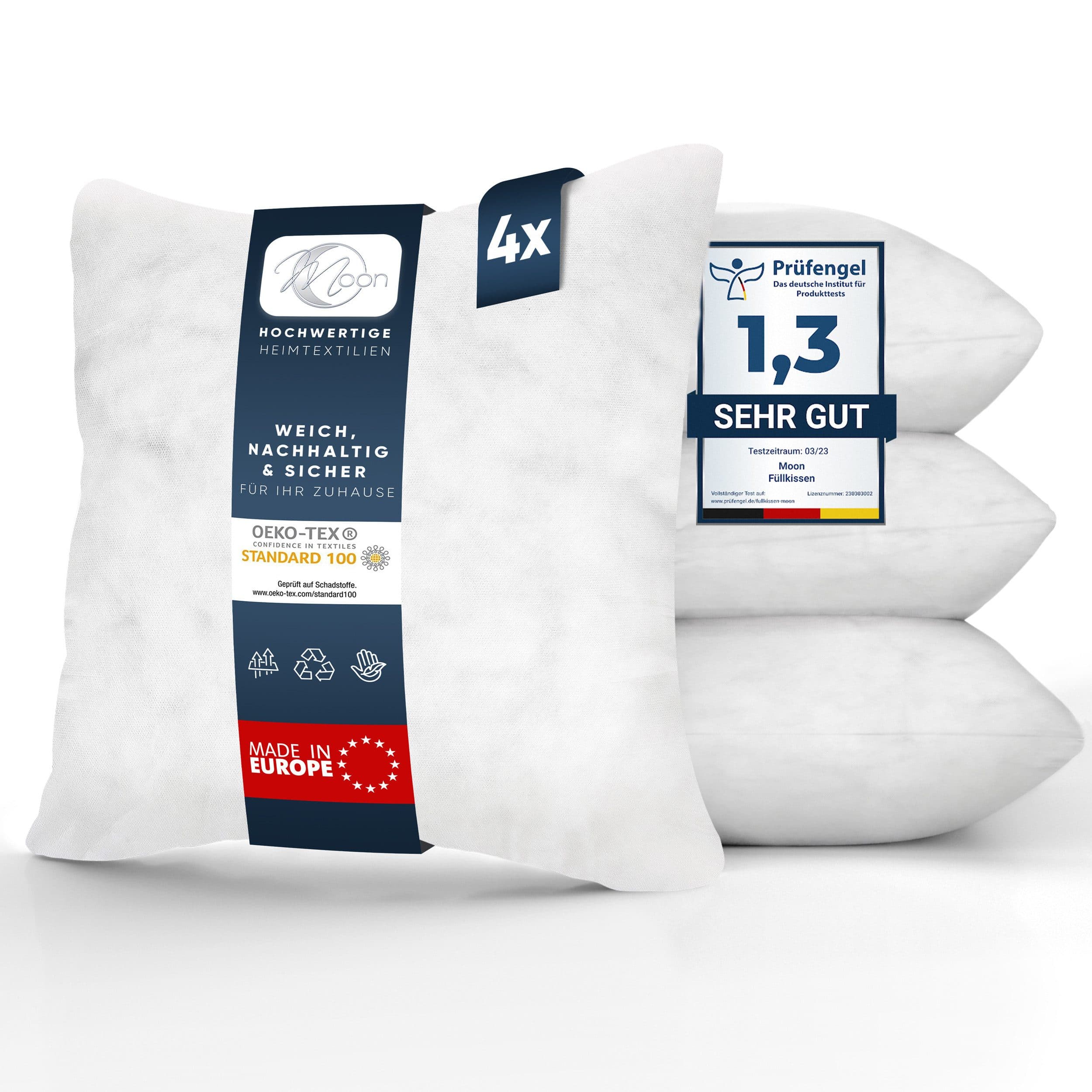 MOON Heimtextilien Sofakissen 4er Pack Füllkissen Innenkissen Polyester - Bild 2