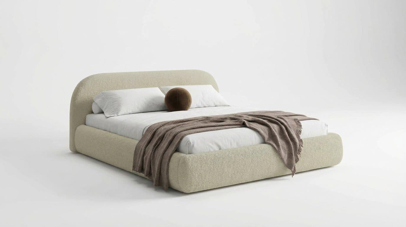 Luxusbetten24 Polsterbett Luma Beige Bouclé mit Stauraum - Bild 2