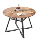 FUROKOY Esstisch Rund 120 cm Holz für 4-6 Personen Bild 2