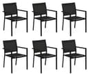 Gardissimo Gartenstuhl 6er Set Space Grau Stapelbar Aluminium Bild 2