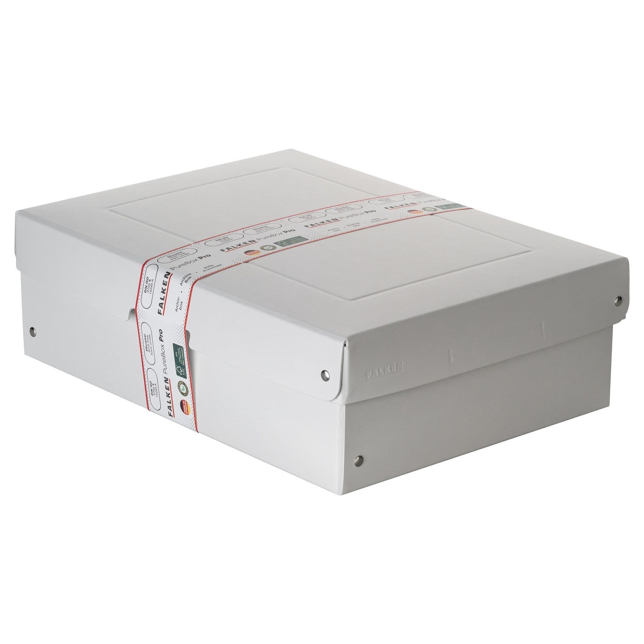 Falken PURE Box Pro A4 Aufbewahrungsbox Weiß Stülpdeckel
