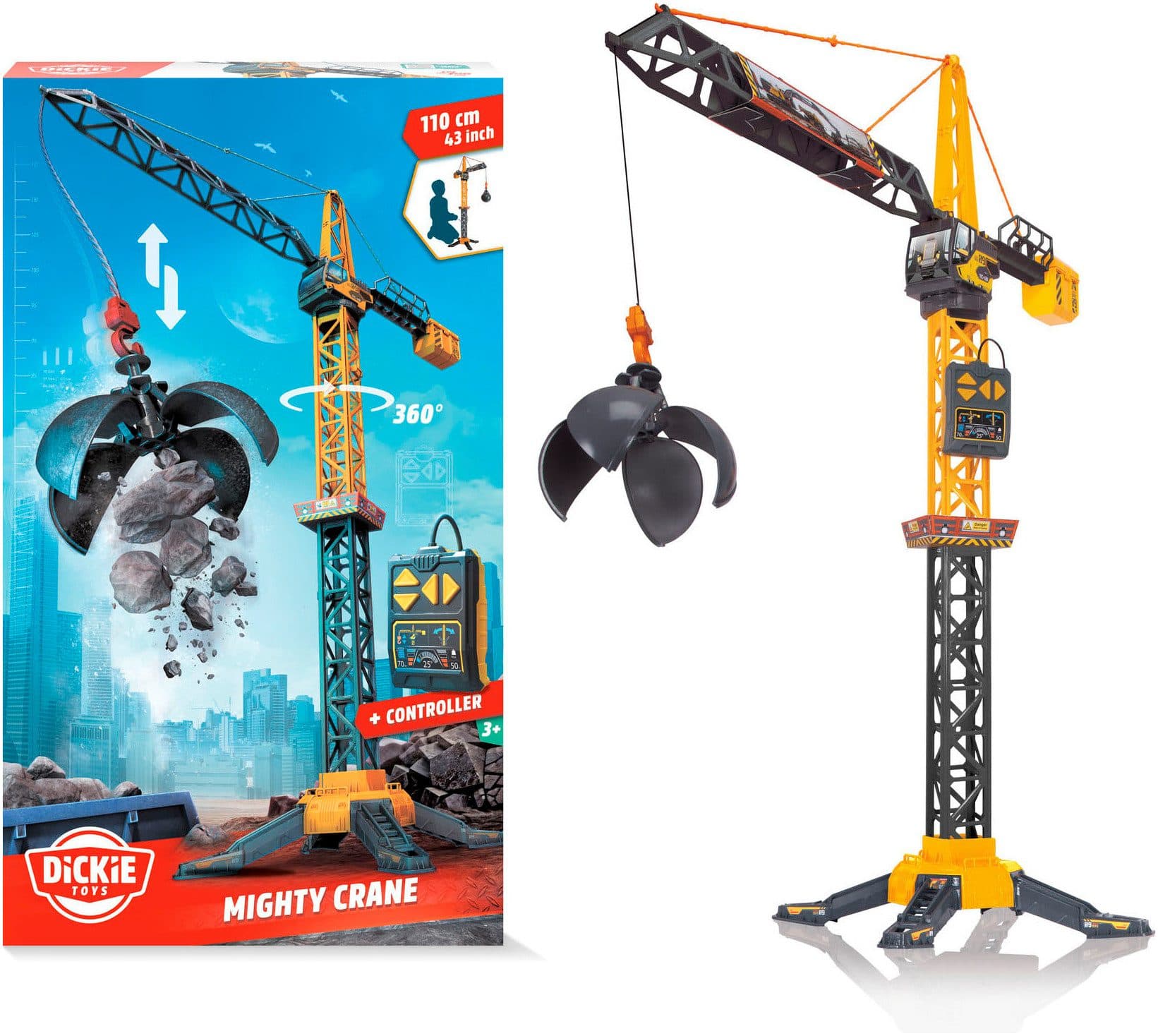 Dickie Toys RC-Kran Mighty Crane Gelb/Schwarz Ferngesteuert - Bild 2