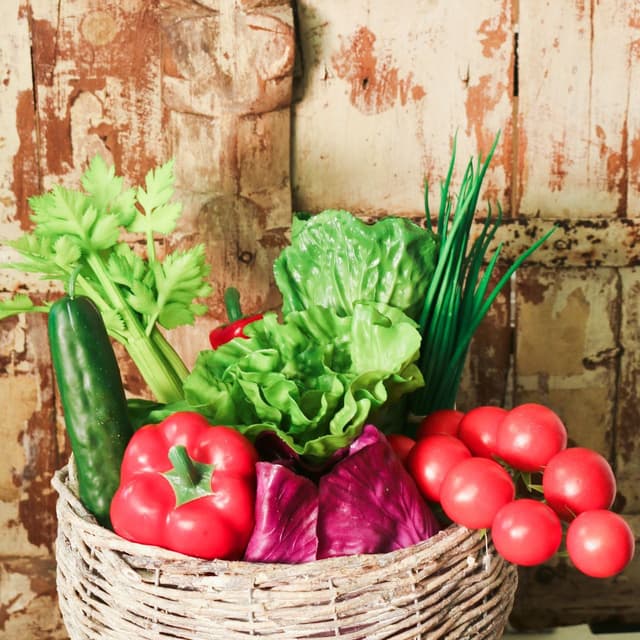 Viana Kunstpflanze Deko Tomaten Strauchtomaten Rot Grün