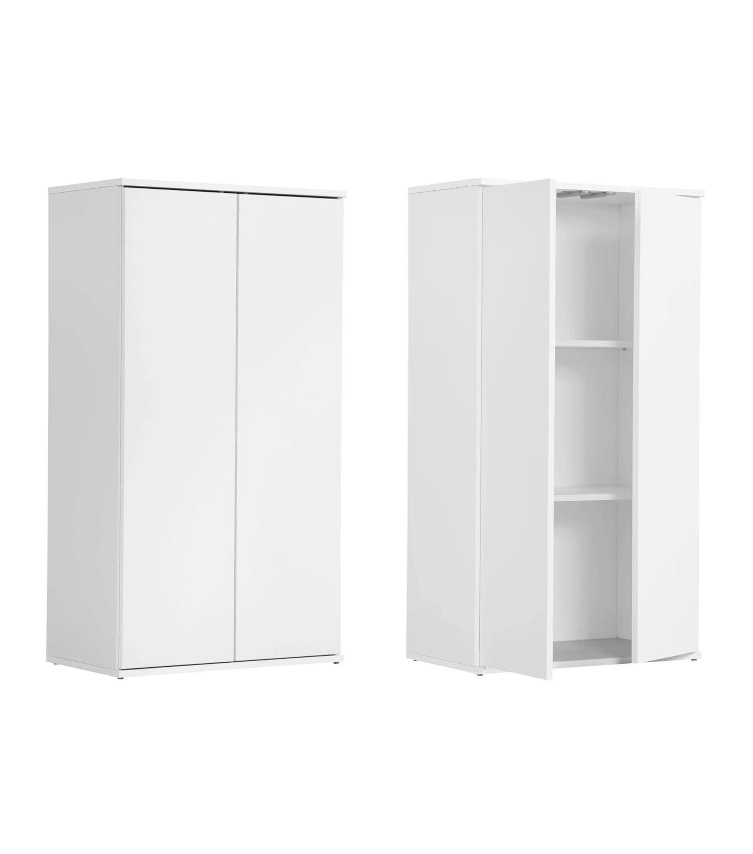 mokebo Mehrzweckschrank Der Schlanke Weiß Aktenschrank Büroschrank - Bild 2