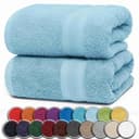 NatureMark Badetuch 2er-Set Frottier 100x150cm Hellblau Bild 2