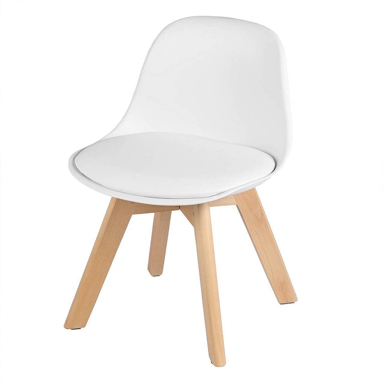 Woltu Kinderstuhl Weiß Massivholz Buche Modern - Bild 2