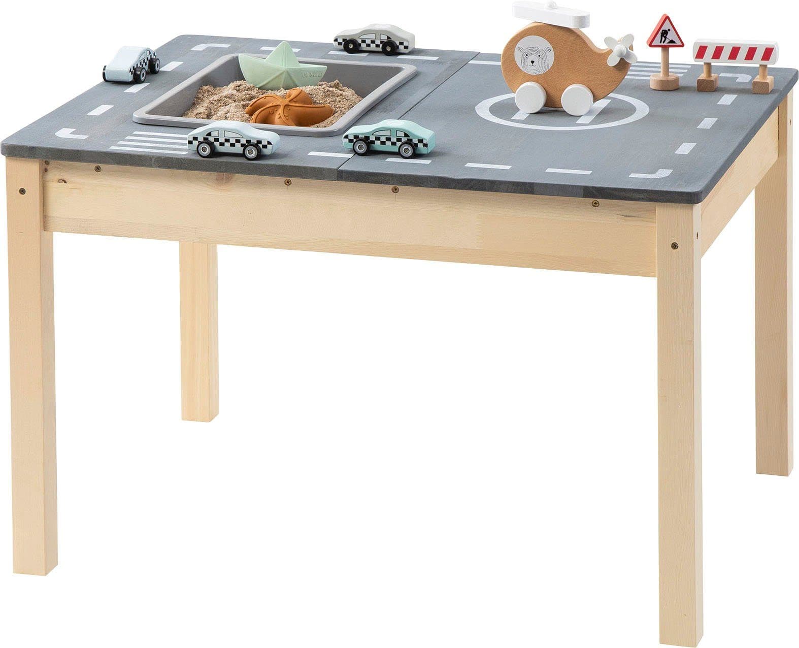 Muddy Buddy Spieltisch Race Runner Beige Grau Holz - Bild 2