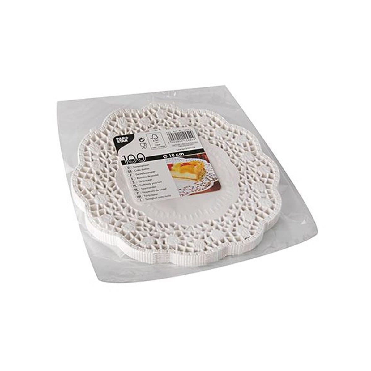 PAPSTAR Papierdekoration Tassendeckchen Weiß 100 Stück - Bild 2