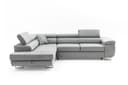 Muffo Ecksofa Wild Grau mit Schlaffunktion und Bettkasten Bild 2