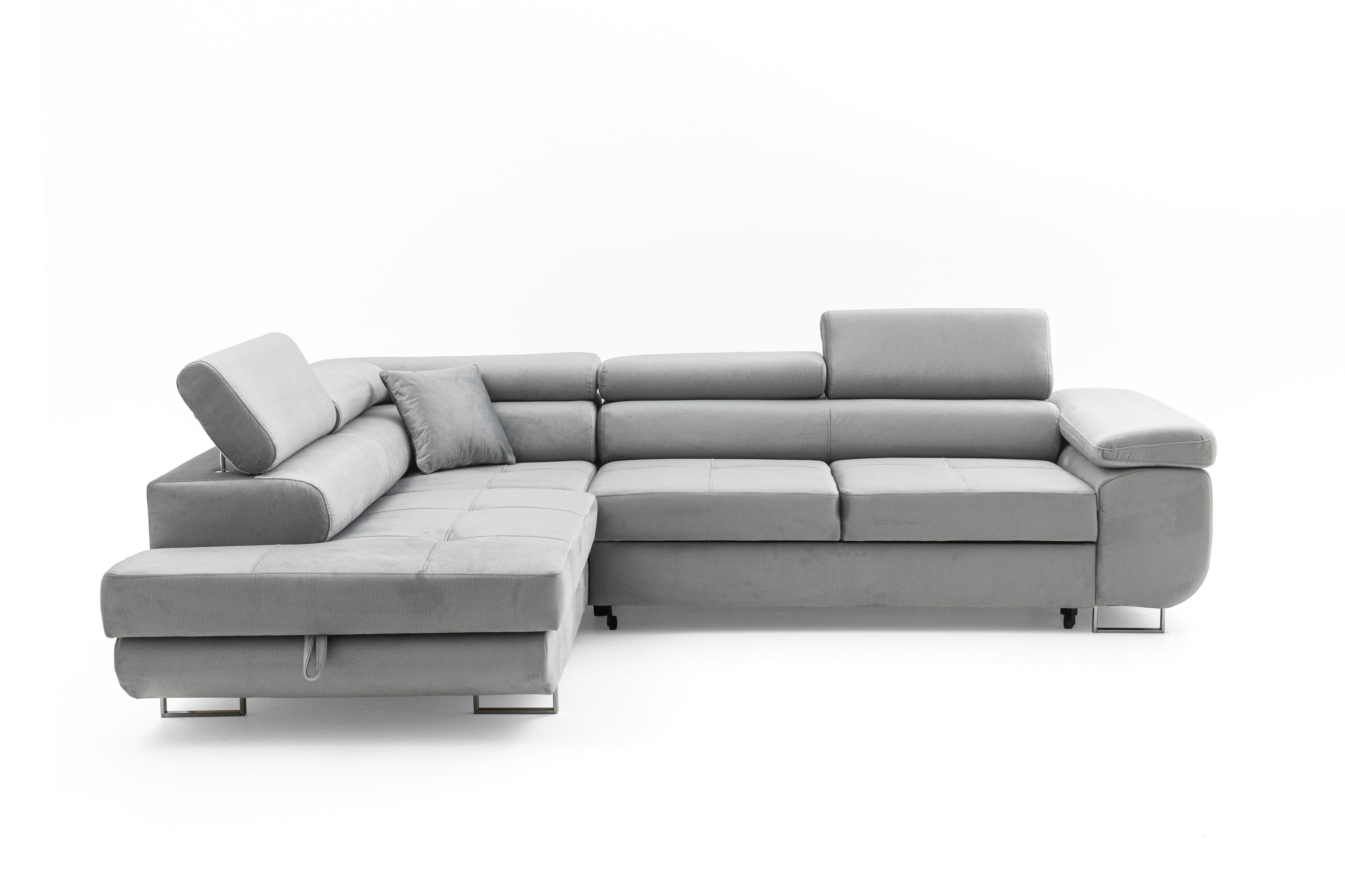 Muffo Ecksofa Wild Grau mit Schlaffunktion und Bettkasten - Bild 2
